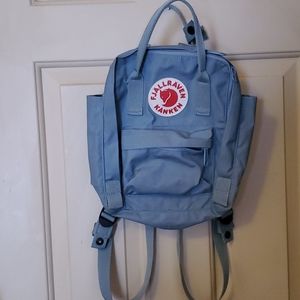 Sky blue mini fjällräven kanken backpack